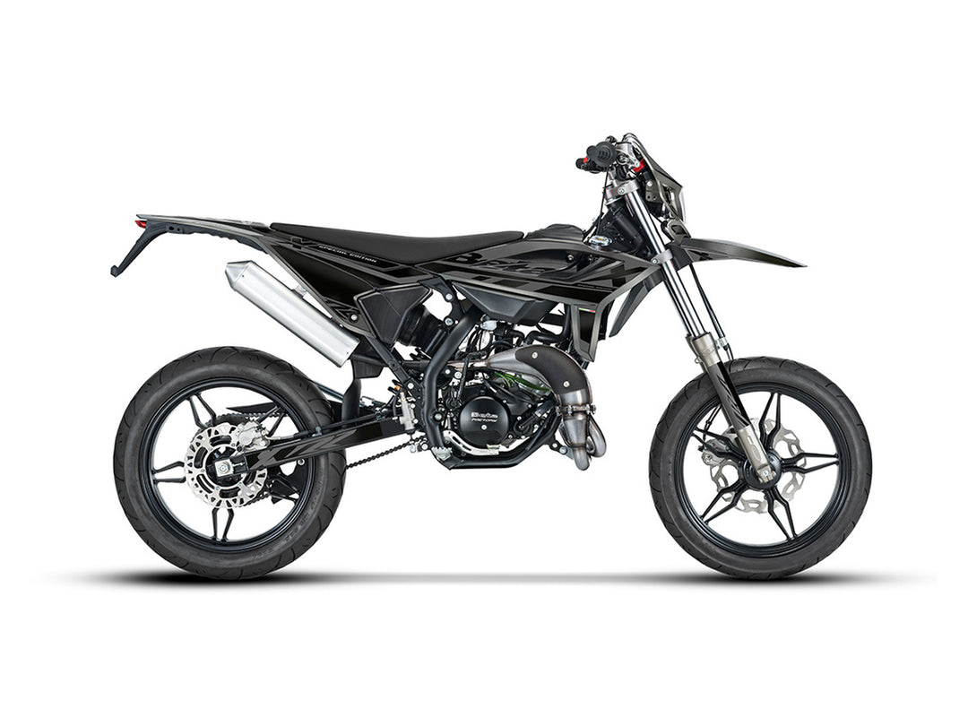 Beta RR MOTARD 2T 50 X Special Edition, colore nero/grigio, veicolo completo