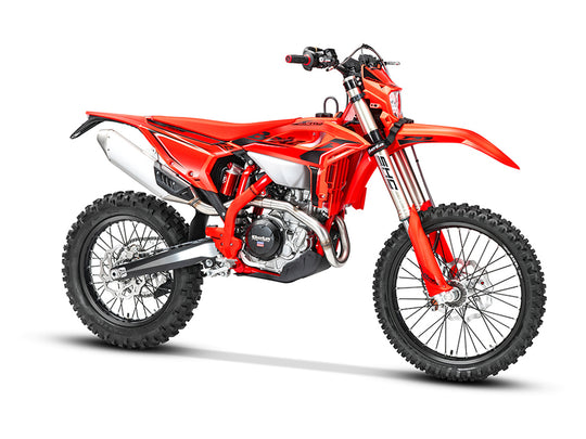Beta RR X-PRO 4T 390 MY26, colore rosso, veicolo completo, foto ufficiale di gamma